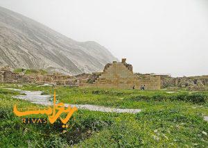 دیوار جنوبی معبد آناهیتا در شهر تاریخی بیشاپور